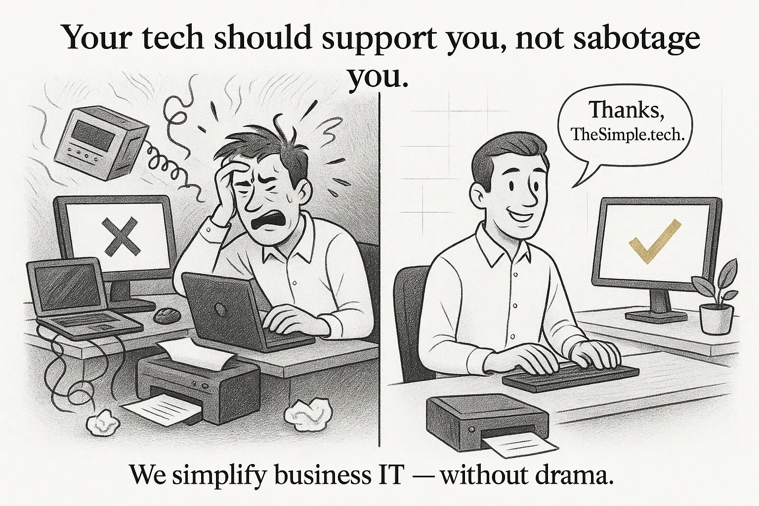 Business IT support without unnecessary drama.