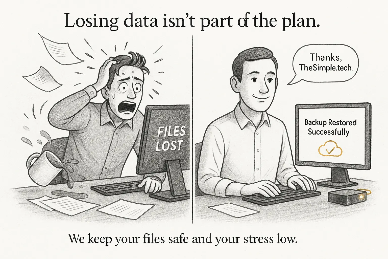 Reliable backups that keep files safe and recoverable.